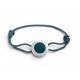 BRACELET BULGARI BVLGARI ARGENT MASSIF 925 SUR CORDON BLEU SILVER BANGLE 300€