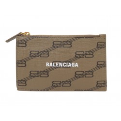 NEUF PORTE CARTES BALENCIAGA BB MONOGRAM 640535 TOILE ENDUITE CARDS HOLDER 275€