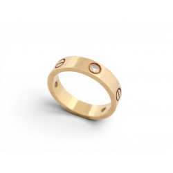 BAGUE CARTIER LOVE 3 DIAMANTS CRB403240 T64 OR JAUNE 18K + ECRIN GOLD RING 4500€