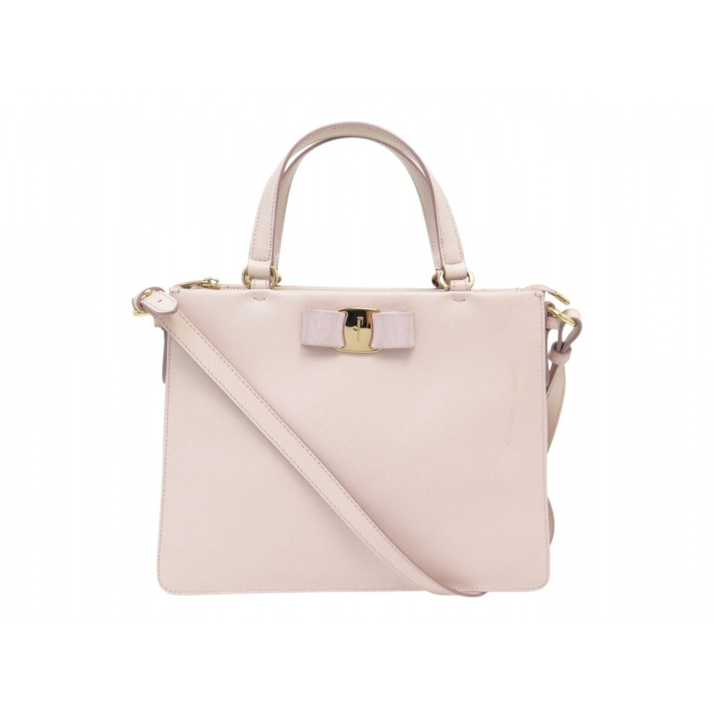 SAC A MAIN SALVATORE FERRAGAMO TRACY 21E298/12 CUIR ROSE BANDOULIERE BAG 2200€