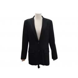 NEUF VESTE CHRISTIAN DIOR BLAZER LONG M 40 LAINE NOIRE BLACK WOOL JACKET 3900€