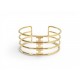 NEUF BRACELET CELINE MANCHETTE TRIOMPHE 460YA6BRA C2 M T15.5CM DORE BANGLE 690€