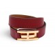 NEUF BRACELET HERMES DRAG DOUBLE TOUR TAILLE 2 15.5CM EN CUIR EPSOM BANGLE 655€