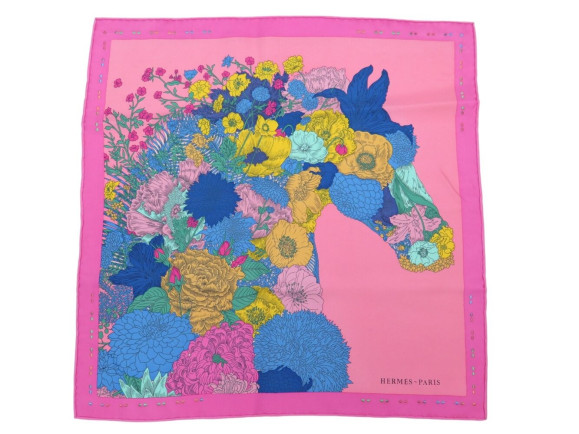 foulard hermes gavroche carre robe legere brode soie
