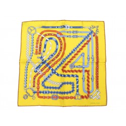 NEUF FOULARD GAVROCHE HERMES POCHETTE 45 24 BRIDES & CHAINES H804264 SCARF 205€