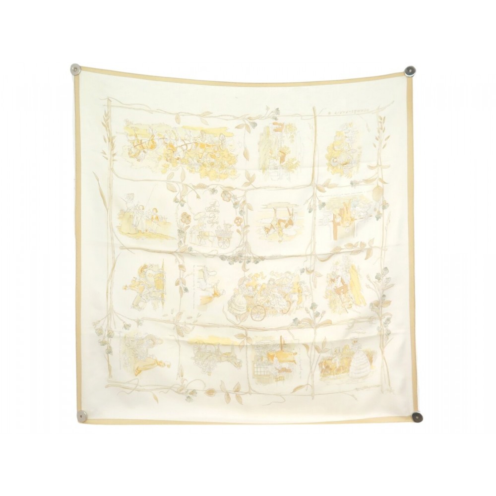 VINTAGE FOULARD HERMES LA COMTESSE DE SEGUR 1ERE EDITION 1982 CARRE 90 SOIE 580€