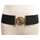 NEUF CEINTURE GUCCI BLASON DORE 186124 T 70 A 90 TOILE ELASTIQUE NOIR BELT 225€