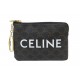 NEUF PORTE MONNAIE CELINE TOILE TRIOMPHE 10C662CA2 NOIR MARRON COIN PURSE NEW
