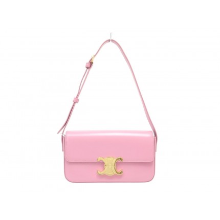 NEUF SAC A MAIN CELINE CLAUDE 194143BF4 CUIR VEAU ROSE PORTE EPAULE PURSE 2450€
