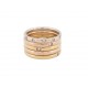 SET DE 5 BAGUES POMELLATO LUCCIOLE ALLIANCES OR 18K & 15 DIAMANTS RINGS 4000€