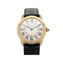 montre cartier ronde solo 2987 w6700355 29mm or