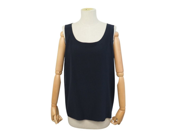  top chanel sans manches boutons logo cc
