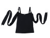haut top chanel noir 40 avec bretelles a nouer boutons