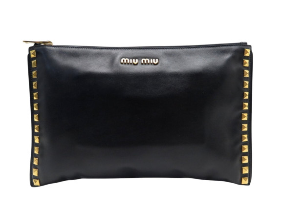 sac a main miu miu pochette studs rp0373 en cuir