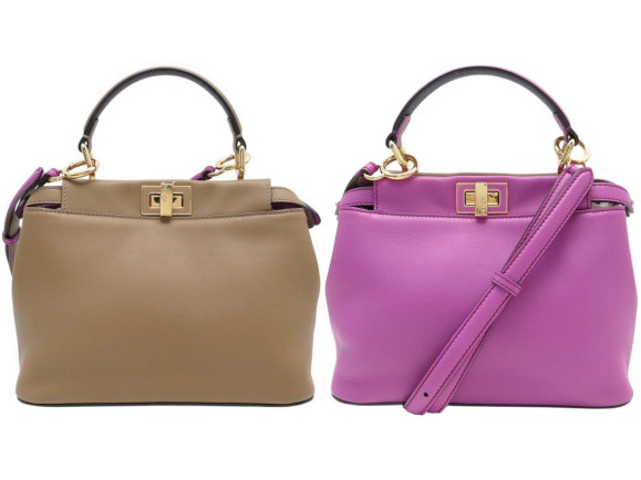  sac a main fendi peekaboo iconic cuir bicolore