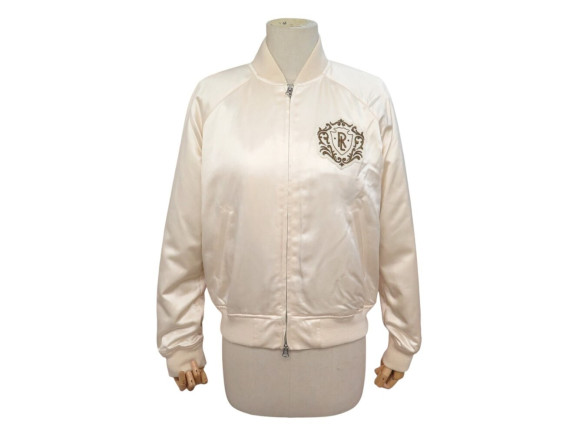 veste ralph lauren polo logo crest satin bomber