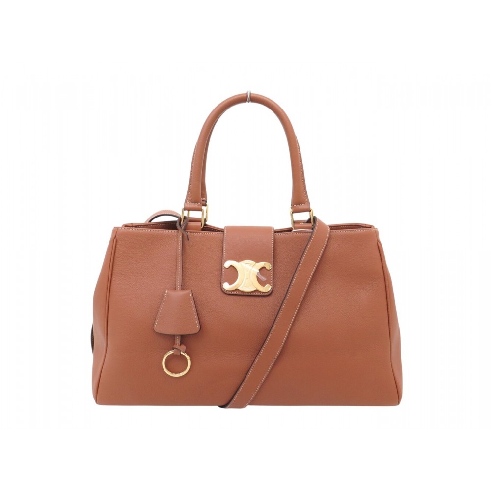 NEUF SAC A MAIN CELINE APPOLINE MEDIUM 114963FK6 EN CUIR CAMEL BANDOULIERE 4050€