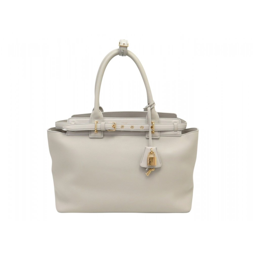 NEUF SAC A MAIN CELINE CONTI MEDIUM 199873EZJ EN CUIR GRIS LIGHT STONE BAG 5400€