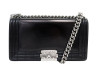 sac a main chanel boy medium en cuir glace noir