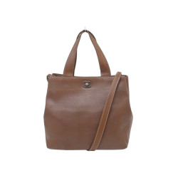 sac a main chanel cerf executive en cuir caviar marron