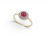 bague le diamantaire bouclier t50 1.2g or rubis