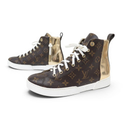 chaussures louis vuitton baskets stellar 39 en toile