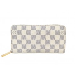 PORTEFEUILLE LOUIS VUITTON ZIPPY N41660 EN TOILE DAMIER AZUR MONNAIE WALLET 810€