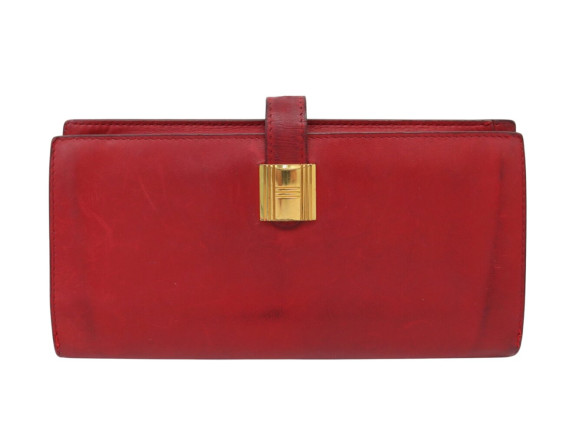 portefeuille hermes saumur diane cuir rouge 94