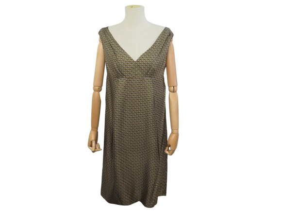  robe prada p32m2 l 42 it 38 40 fr m en soie vert