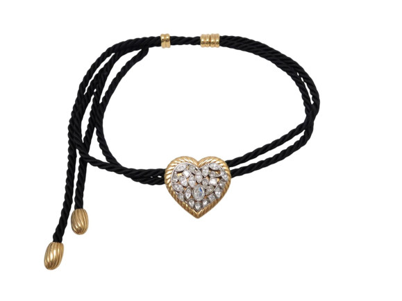  ceinture yves saint laurent coeur strass sur