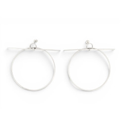 boucles d'oreilles hermes loop gm en argent massif 925