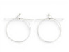 boucles d'oreilles hermes loop gm en argent massif 925