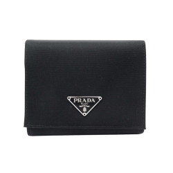 petit portefeuille prada logo en toile re nylon porte
