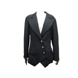  veste chanel tailleur asymetrique boutons logo