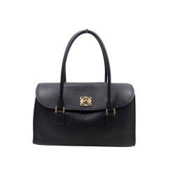 sac a main loewe alamo cuir graine noir porte epaule