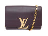 sac a main louis vuitton louise chain gm cuir violet
