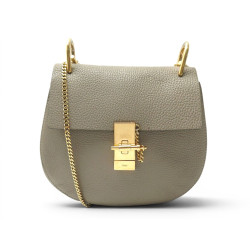 sac a main chloe drew small cuir graine taupe