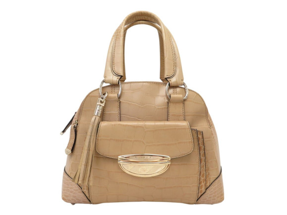  sac a main lancel adjani a03374 cuir facon croco