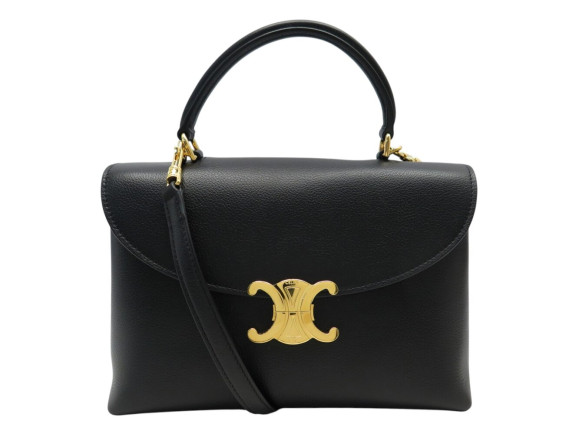 sac a main celine nino medium 117523 cuir graine