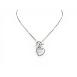  collier hermes coeur amulette en argent massif