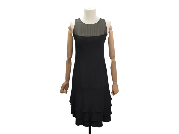 robe chanel sans manche p20734w03133 m 38 en soie