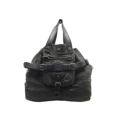 sac a main jerome dreyfuss billy l cabas en cuir vert