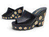 chaussures chanel sandales compenses mules camelia