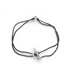 collier hermes skipper noir argent massif 925 bracelet