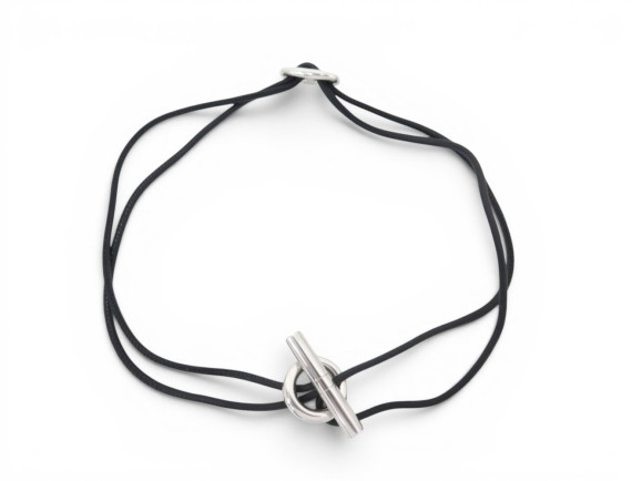 collier hermes skipper noir argent massif 925 bracelet