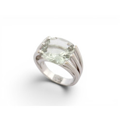  bague poiray fil quartz vert prasiolite 51 or