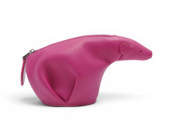 porte monnaie loewe ours cuir rose 199.30.n96 pink