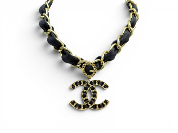  collier chanel choker logo cc chaine entrelacee