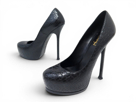  chaussures saint laurent tribtoo 346003 39.5 cuir