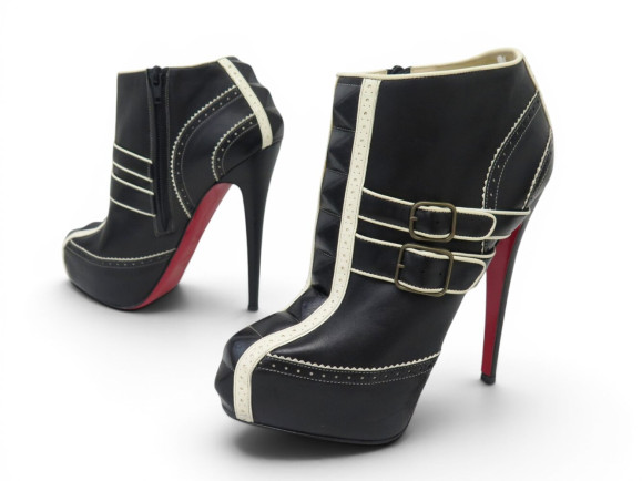 chaussures christian louboutin bottines bobo 38.5 cuir